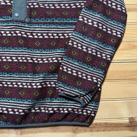 Patagonia Snap-T Glissade Reversible Geometric Fleece Pullover Jacket Mens Small - Picture 5 of 13